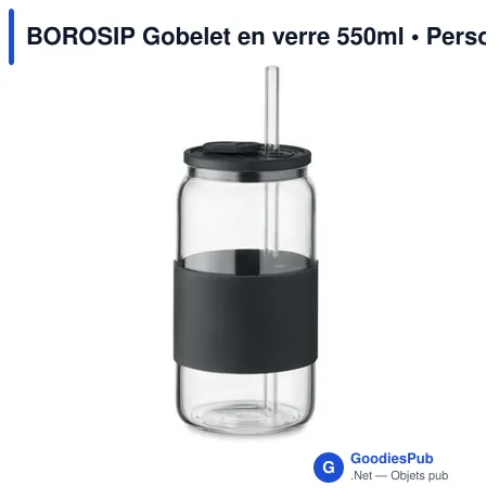 BOROSIP Gobelet en verre 550ml