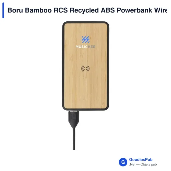 Chargeur sans fil personnalisable Boru Bamboo RCS avec logo - Image 2