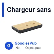 Chargeur sans fil personnalisable Boru Bamboo RCS avec logo - Miniature 7