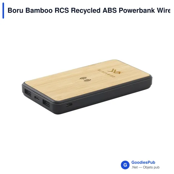 Chargeur sans fil personnalisable Boru Bamboo RCS avec logo - Image 7