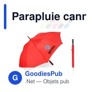 Parapluie canne personnalisable 23 pouces en polyester 190T avec logo - Bosco - Miniature 1