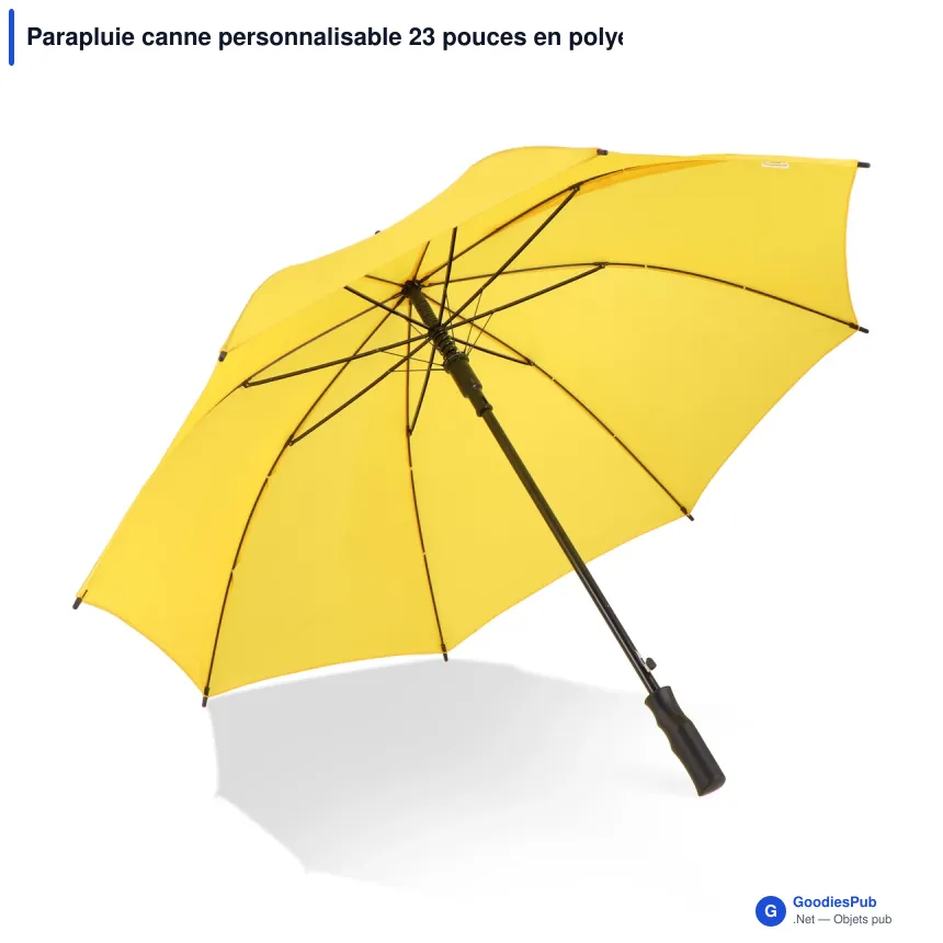 Parapluie canne personnalisable 23 pouces en polyester 190T avec logo - Bosco - Image 11