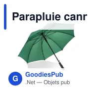Parapluie canne personnalisable 23 pouces en polyester 190T avec logo - Bosco - Miniature 3
