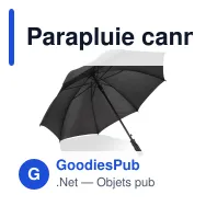 Parapluie canne personnalisable 23 pouces en polyester 190T avec logo - Bosco - Miniature 5