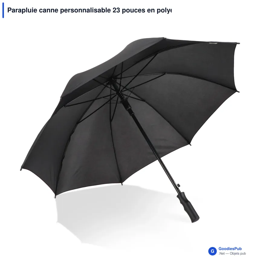 Parapluie canne personnalisable 23 pouces en polyester 190T avec logo - Bosco - Image 5