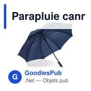 Parapluie canne personnalisable 23 pouces en polyester 190T avec logo - Bosco - Miniature 6