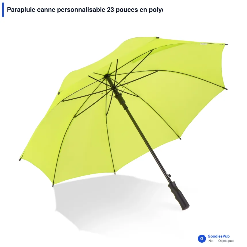 Parapluie canne personnalisable 23 pouces en polyester 190T avec logo - Bosco - Image 7