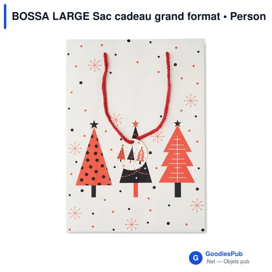 Sac cadeau grand format personnalisable pour logo - BOSSA LARGE - Image 6