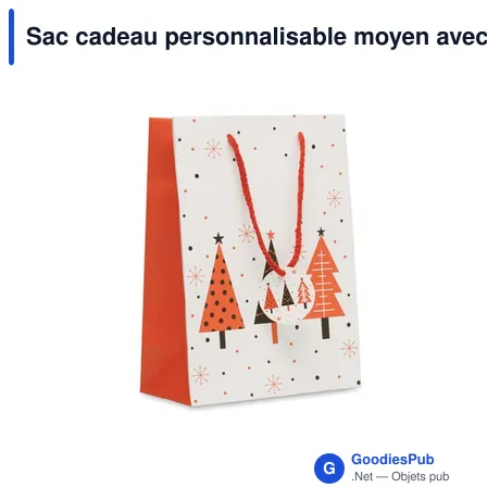 Sac cadeau personnalisable moyen avec logo - BOSSA MEDIUM
