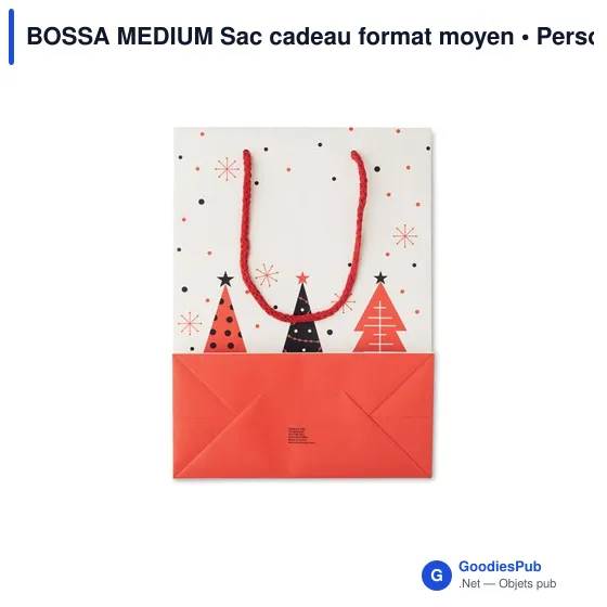 Sac cadeau personnalisable moyen avec logo - BOSSA MEDIUM - Image 2