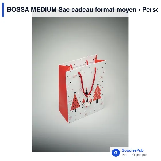 Sac cadeau personnalisable moyen avec logo - BOSSA MEDIUM - Image 5
