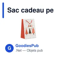 Sac cadeau personnalisable BOSSA SMALL avec logo - petit format - Miniature 1