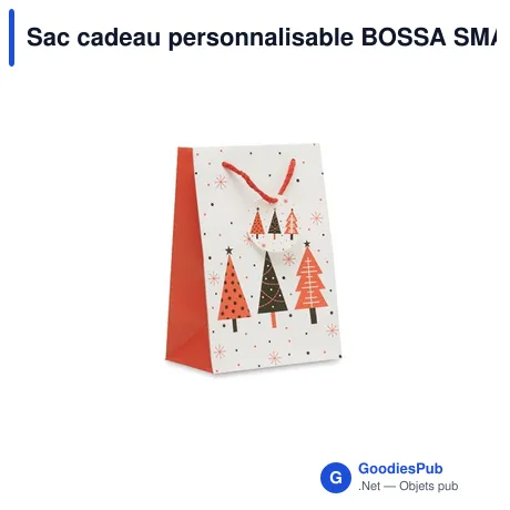 Sac cadeau personnalisable BOSSA SMALL avec logo - petit format