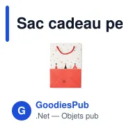 Sac cadeau personnalisable BOSSA SMALL avec logo - petit format - Miniature 2