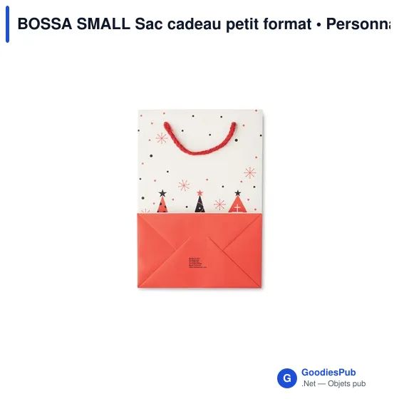 Sac cadeau personnalisable BOSSA SMALL avec logo - petit format - Image 2