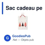 Sac cadeau personnalisable BOSSA SMALL avec logo - petit format - Miniature 3