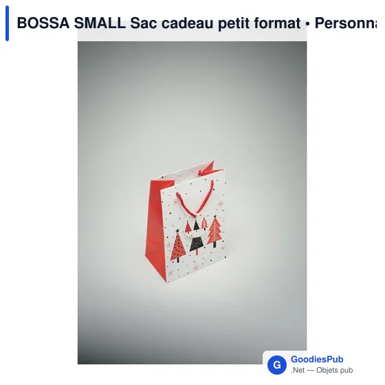 Sac cadeau personnalisable BOSSA SMALL avec logo - petit format - Image 4