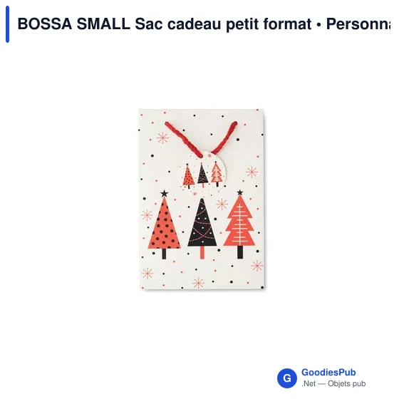 Sac cadeau personnalisable BOSSA SMALL avec logo - petit format - Image 5