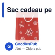 Sac cadeau petit format personnalisable avec logo entreprise - Miniature 1