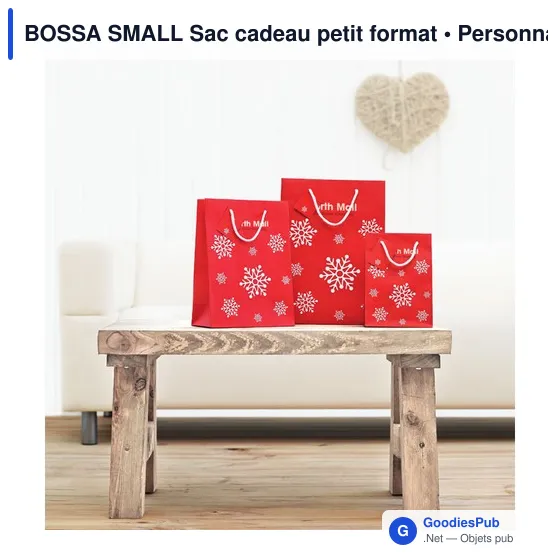 Sac cadeau petit format personnalisable avec logo entreprise - Image 2