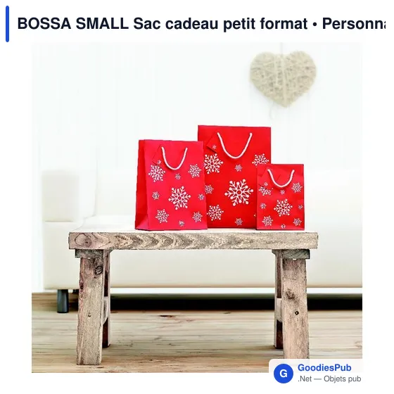 Sac cadeau petit format personnalisable avec logo entreprise - Image 3
