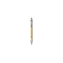 Variante argenté - Stylo à bille personnalisable en bambou avec logo - Boston Bamboo