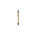 Variante noir - Stylo à bille personnalisable en bambou avec logo - Boston Bamboo