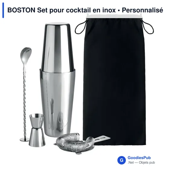 BOSTON Set pour cocktail en inox - Image 1