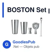 BOSTON Set pour cocktail en inox - Miniature 2