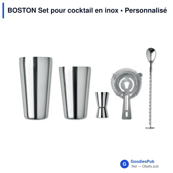 BOSTON Set pour cocktail en inox - Image 2