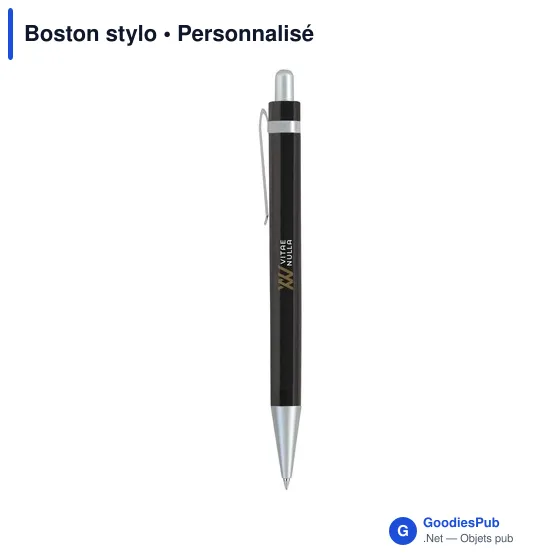 Stylo bille personnalisable Boston avec logo - Écriture professionnelle - Image 2