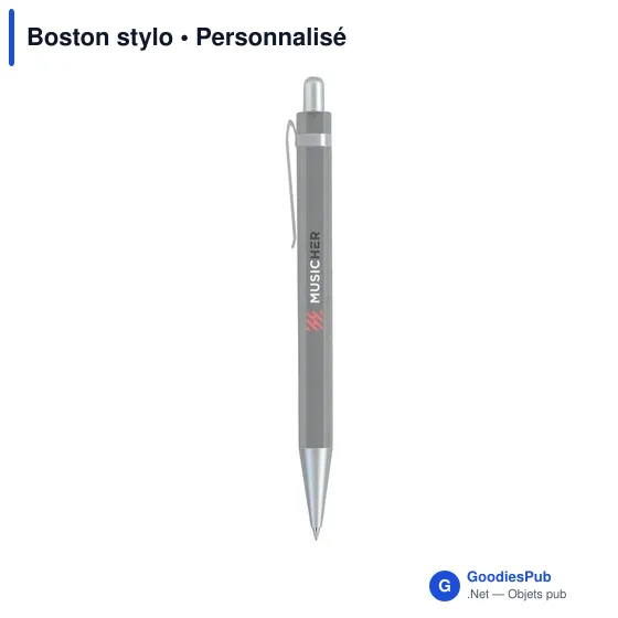 Stylo bille personnalisable Boston avec logo - Écriture professionnelle - Image 11