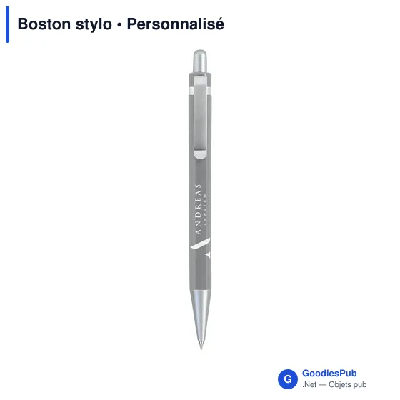 Stylo bille personnalisable Boston avec logo - Écriture professionnelle - Image 12