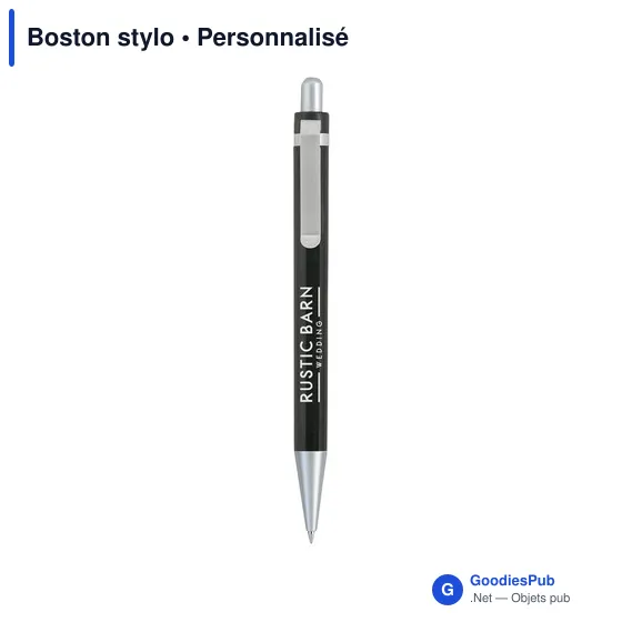 Stylo bille personnalisable Boston avec logo - Écriture professionnelle - Image 3