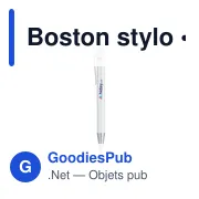 Stylo bille personnalisable Boston avec logo - Écriture professionnelle - Miniature 5