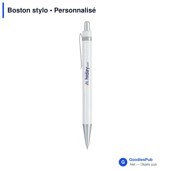 Stylo bille personnalisable Boston avec logo - Écriture professionnelle - Image 5