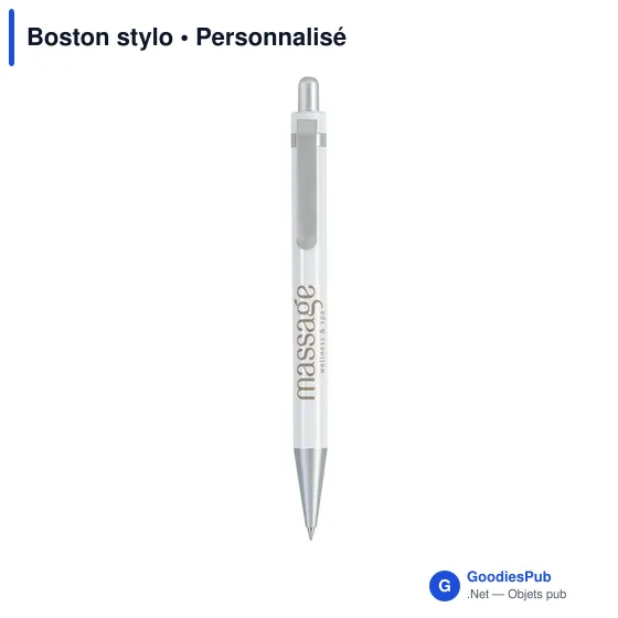 Stylo bille personnalisable Boston avec logo - Écriture professionnelle - Image 6