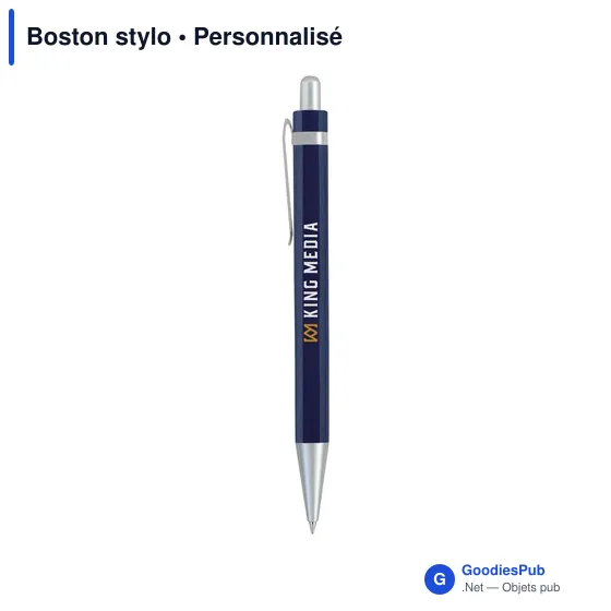 Stylo bille personnalisable Boston avec logo - Écriture professionnelle - Image 8
