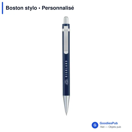 Stylo bille personnalisable Boston avec logo - Écriture professionnelle - Image 9