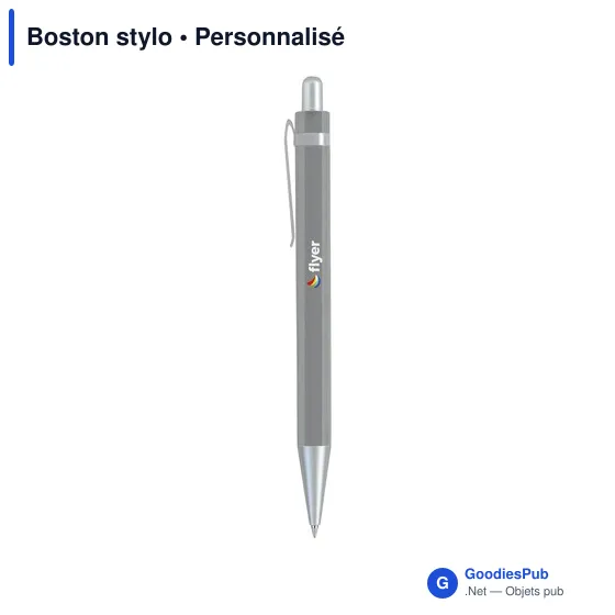Stylo bille personnalisable Boston avec logo - Écriture professionnelle - Image 10