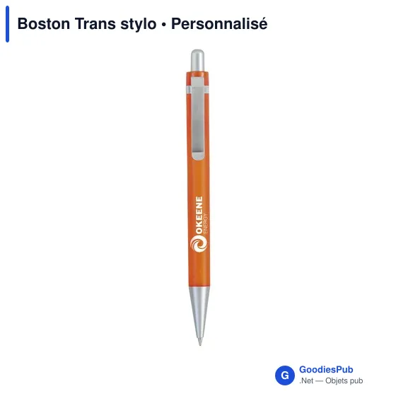 Stylo bille personnalisable Boston Trans avec logo - Image 3