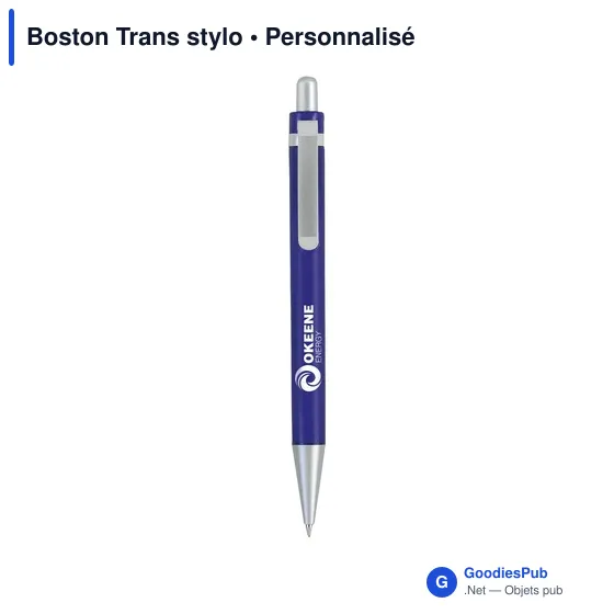 Stylo bille personnalisable Boston Trans avec logo - Image 4