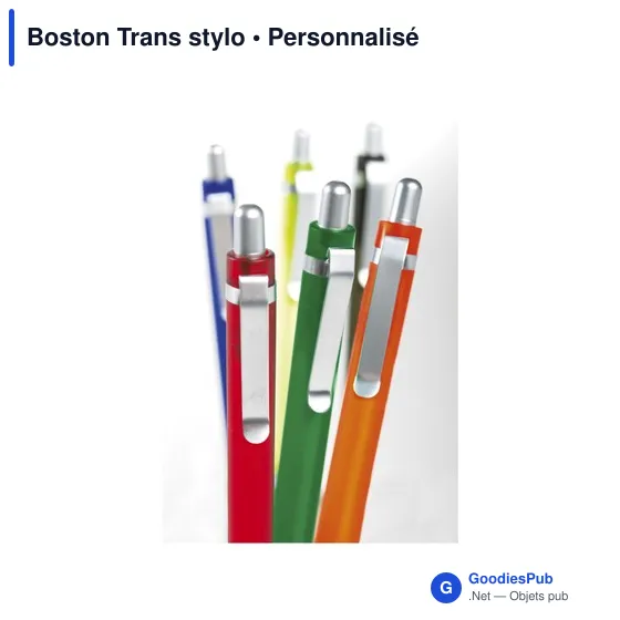 Stylo bille personnalisable Boston Trans avec logo - Image 5