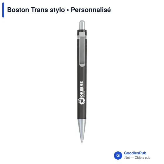Stylo bille personnalisable Boston Trans avec logo - Image 7