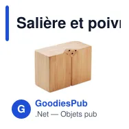Salière et poivrière personnalisables en bambou avec logo - Miniature 2