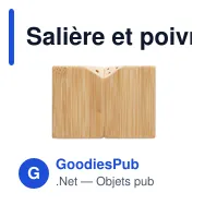 Salière et poivrière personnalisables en bambou avec logo - Miniature 4