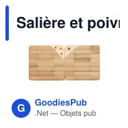 Salière et poivrière personnalisables en bambou avec logo - Miniature 7
