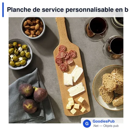 Planche de service personnalisable en bois avec logo - Bottle Board