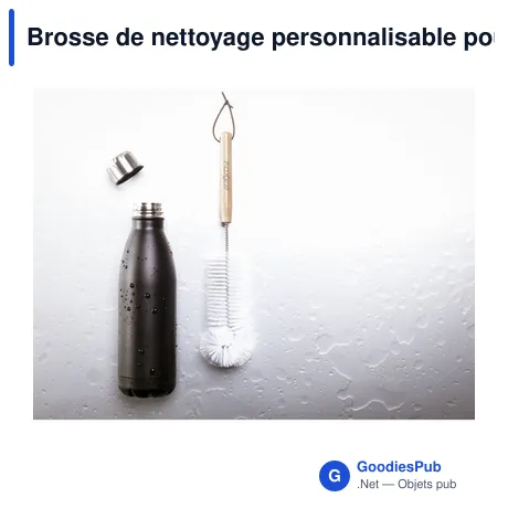 Brosse de nettoyage personnalisable pour bouteilles avec logo
