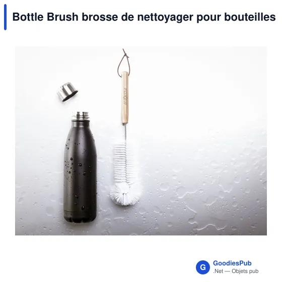 Brosse de nettoyage personnalisable pour bouteilles avec logo - Image 1